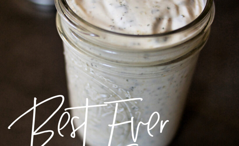 This is the best homemade ranch EVER and can be made quickly and easily with kitchen staples!