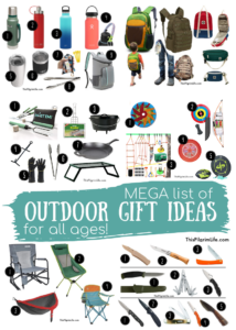 We put together our family's favorite gear for enjoying our time outdoors together into this MEGA list of outdoor gifts ideas for all ages!