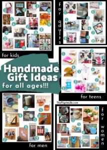 Want to make homemade gifts but don't know where to start or doubt your ability? Let this list of handmade gifts inspire you with easy projects for all ages-- most that can be finished in thirty minutes or less! 