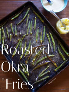These roasted okra fries are unbelievably delicious and so easy to prepare! They make a great finger food appetizer, or a healthy side dish that the whole family will enjoy. 