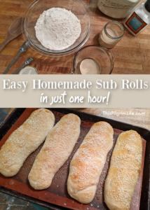 These easy sub rolls can be made from scratch in just one hour! They're perfect for sandwiches like French dips, meatball subs, and more! 