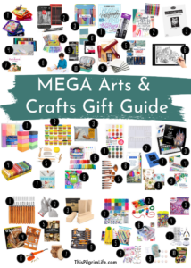 More than 75 craft ideas for anyone creative on your list! This craft gift guide is FULL of fine arts, textiles, preschool crafts, woodworking, and MORE!