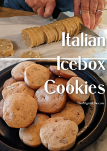 Our family recipe for icebox cookies-- crisp and studded with nuts. So perfect with a hot cup of tea or coffee!