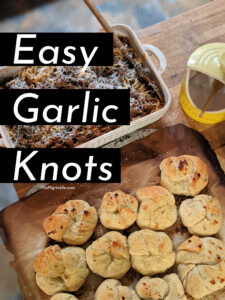 Quick and easy garlic knots made with lots of butter, two kinds of garlic, and done in under an hour.
