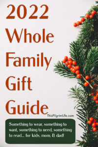 This is a huge list of family gift ideas for all ages-- kids, tweens, mom, & dad! There's something to wear, want, need, and read for each group!