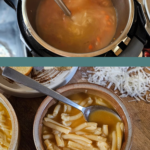 This vegetable noodle soup in the Instant Pot is super easy to make with a smooth, nourishing broth with blended veggies making it both kid-friendly and cozy!