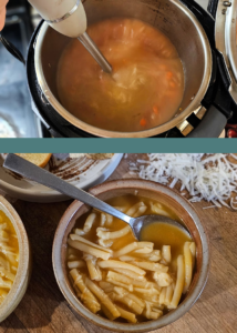This vegetable noodle soup in the Instant Pot is super easy to make with a smooth, nourishing broth with blended veggies making it both kid-friendly and cozy!
