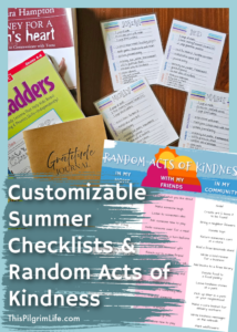 We use these customizable checklists every summer to give the kids a little structure and independence. Each summer checklist has a section for daily tasks, weekly tasks, habits, and chores. See how we use them and our favorite summer resources below!