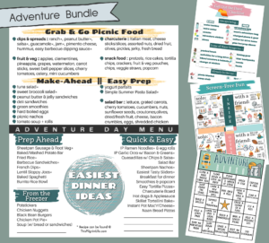 Adventure Day Menu
