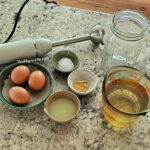 Homemade mayonnaise is so easy to make and uses common kitchen ingredients-- you'll never have to buy it again! 