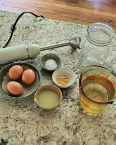 Homemade mayonnaise is so easy to make and uses common kitchen ingredients-- you'll never have to buy it again! 