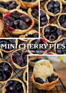 These mini cherry pies are SO GOOD and perfect for outdoor cookouts and holiday gatherings! I love how easy they are to make, and that they don't need any utensils or plates for serving!