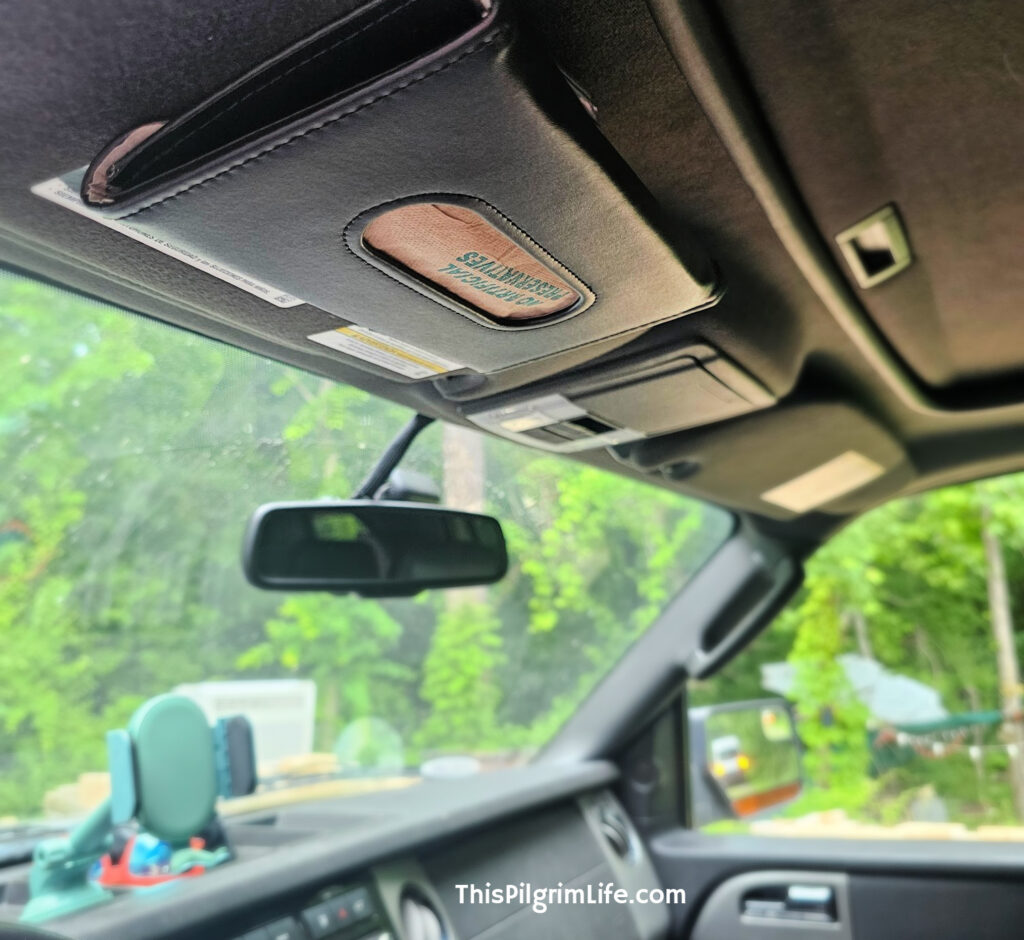 Keep napkins in reach on the visor!