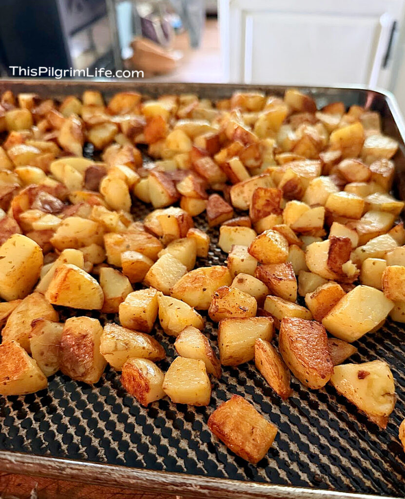 The method for crispy homemade fries also works well for crispy cubed potatoes.